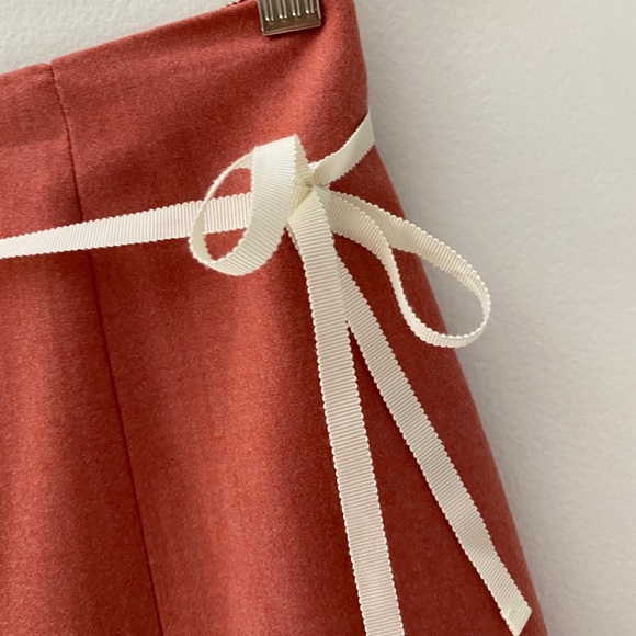J Crew Red Skirt with Original Ribbon Size 4 - Picture 2 of 4